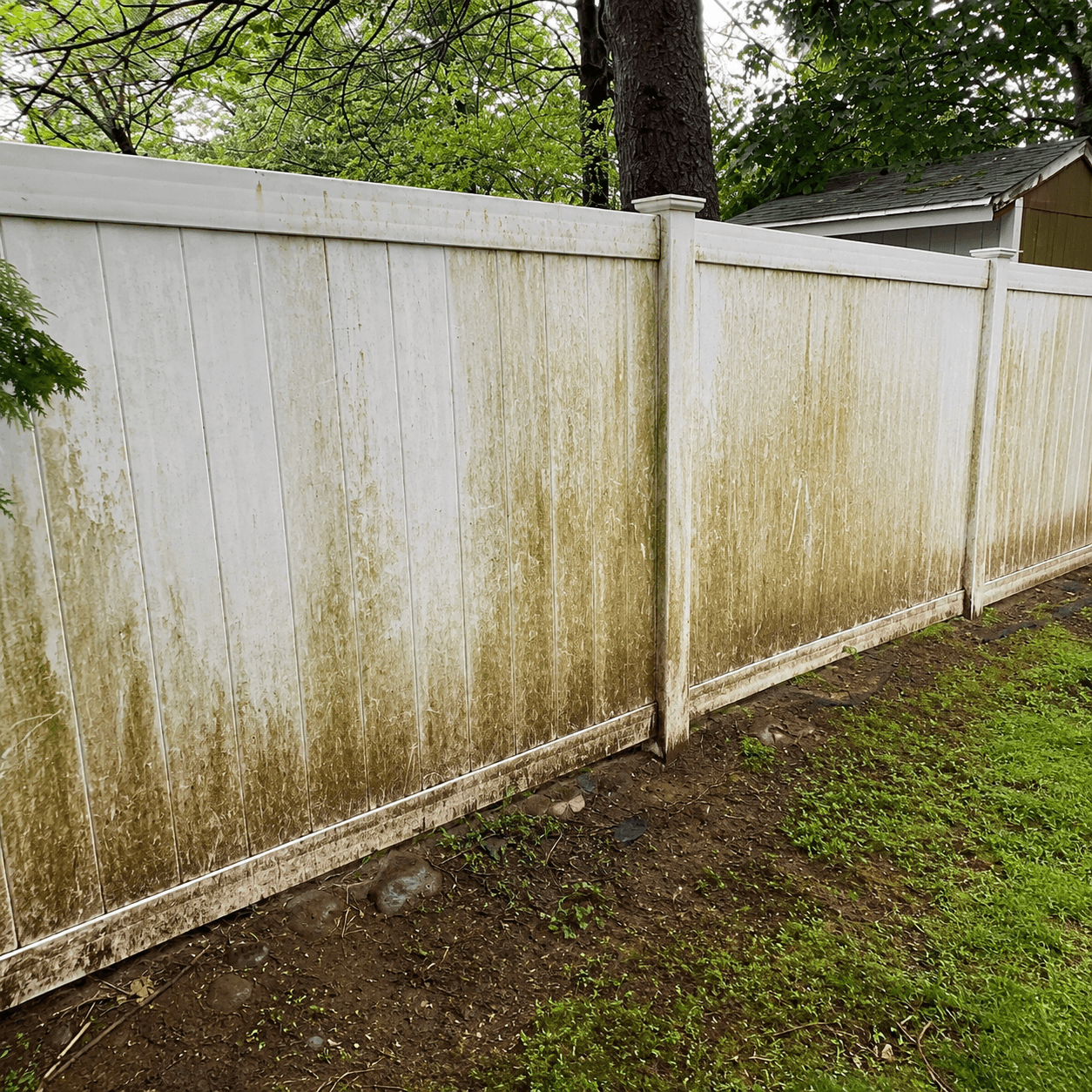 Fence Cleaning before
